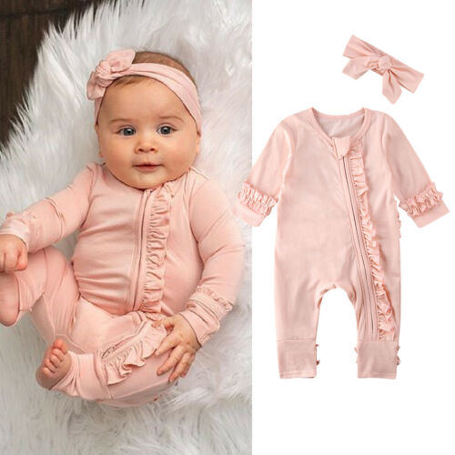 0 24M Newborn Kid Baby Girl Romper Clothes Lace