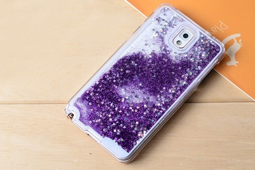 Purple Liquid Glitter Case For Samsung
