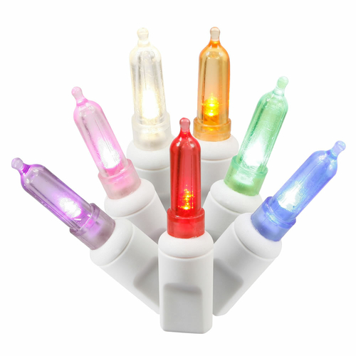 Vickerman X6W7500 LED White Wire Italian End Connecting 25 ft. Long Li