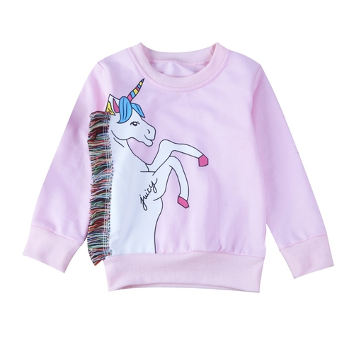 New Tassel Unicorn Kids Baby Girls Jumper