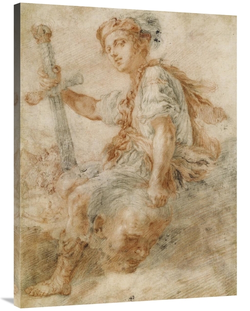 Global Gallery GCS-456146-3040-142 30 x 40 in. David with the Head of 