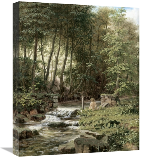 Global Gallery GCS-276933-22-142 22 in. An Alpine Lake Landscape Art P