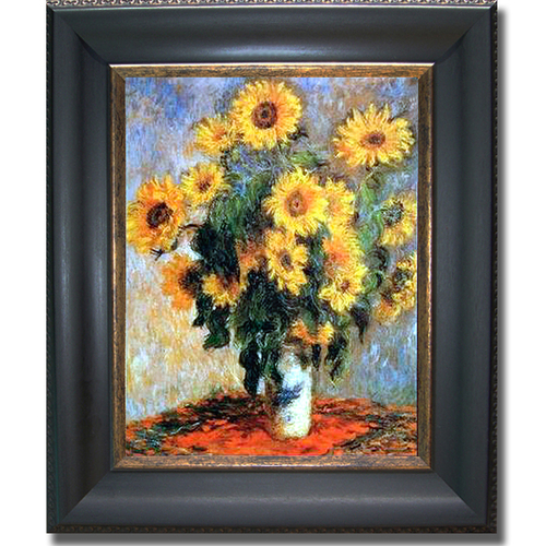 Artistic Home Gallery 1114581BG Sunflowers By Claude Monet Premium Bla