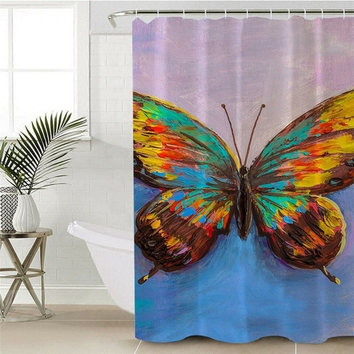 Art Painted Butterfly Shower Curtain