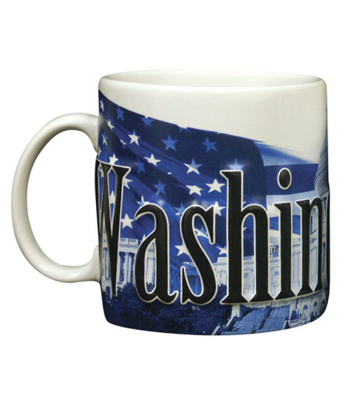 Americaware SMWDC01 Washington DC 18 oz Duo Tone Blue Relief Mug