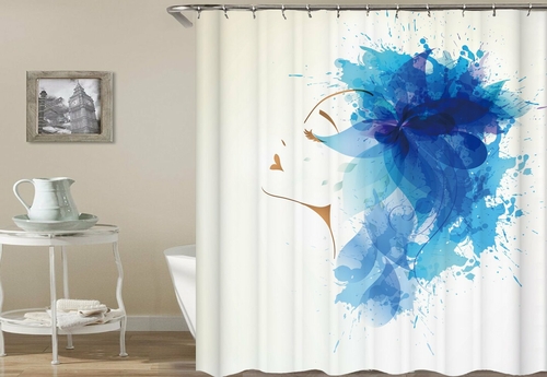 Paint Splash Modern Lady Shower Curtain