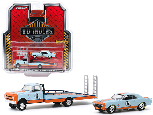 1967 Chevrolet C-30 Ramp Truck and 1967 Chevrolet Camaro #6 \Gulf