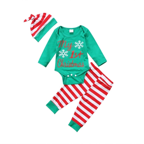  Newborn Baby Boy Girl Christmas Romper