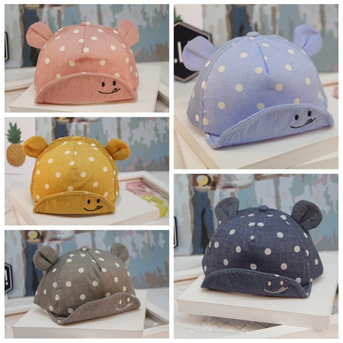 Cute Baby Hats Baby Boys Girls caps Polka Dot Peak