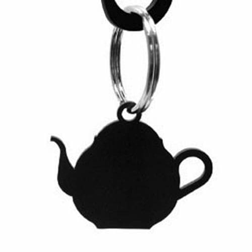 Wrought Iron Teapot Keychain Key Ring