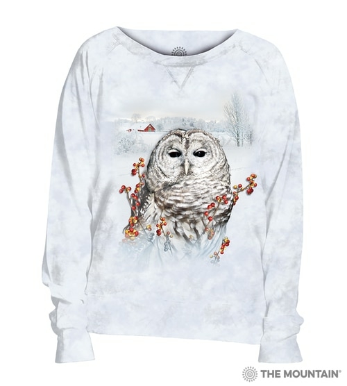 The Mountain 7463941 Blue Country Owl Slouchies T-Shirt - Medium