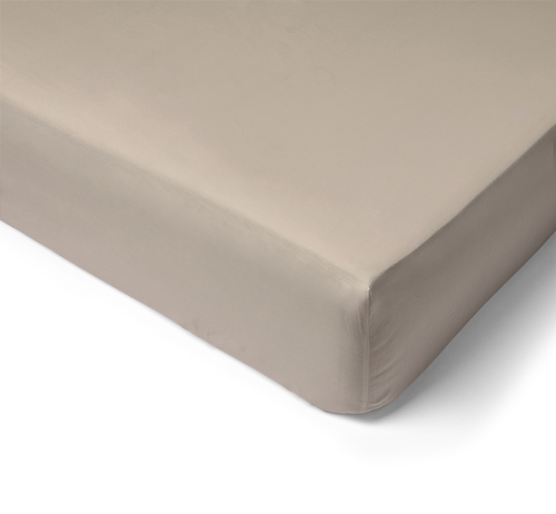 Fitted sheet Percale cap 30cm 90x200 mastic
