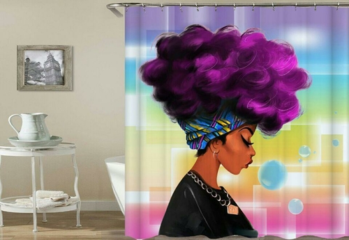 Colorful Bohemian Lady Shower Curtain