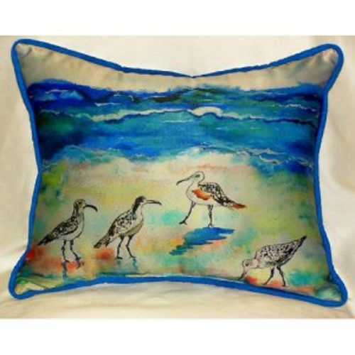 Betsy Drake ZP369 Betsys Sandpipers Throw Pillow- 20 x 24 in.