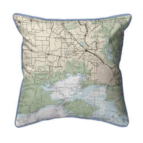 Betsy Drake HJ11345NI 18 x 18 in. Vermilion Bay, LA Nautical Map L