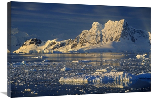 Global Gallery GCS-453453-2436-142 24 x 36 in. Evening Light on Peaks 