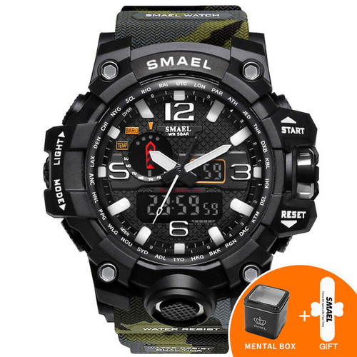 Digital Army Watch Military LED Clock Date Alarm