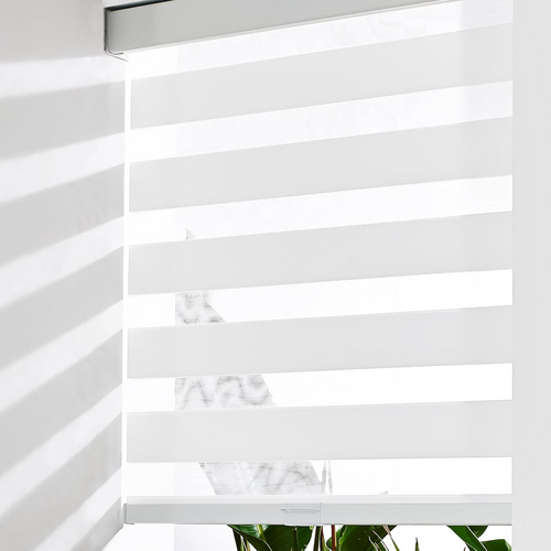 Zebra Blinds for Windows, Light Filtering Shades White