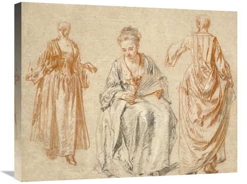 Global Gallery GCS-455030-2228-142 22 x 28 in. Studies of Three Women 