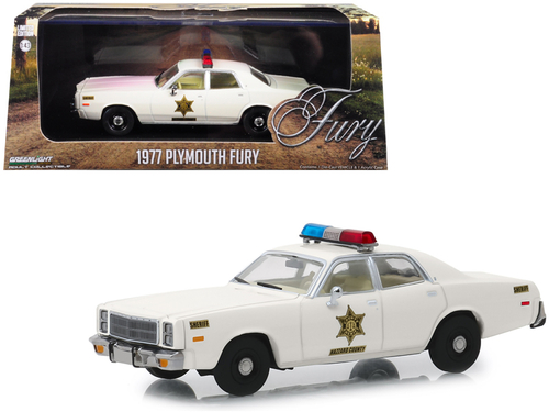 1977 Plymouth Fury Cream \Hazzard County Sheriff\" 1/43 Diecast Model