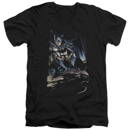 Batman-Perched - Short Sleeve Adult 30-1 Tee - Black, 2X