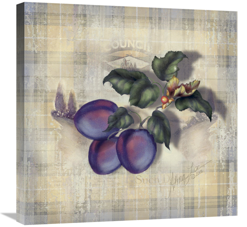 Global Gallery GCS-122857-2424-142 24 x 24 in. Tartan Fruit-Plum Art P