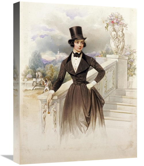 Global Gallery GCS-266507-22-142 22 in. Lady in Riding Habit Art Print