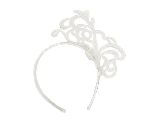 Ivory lace fascinator