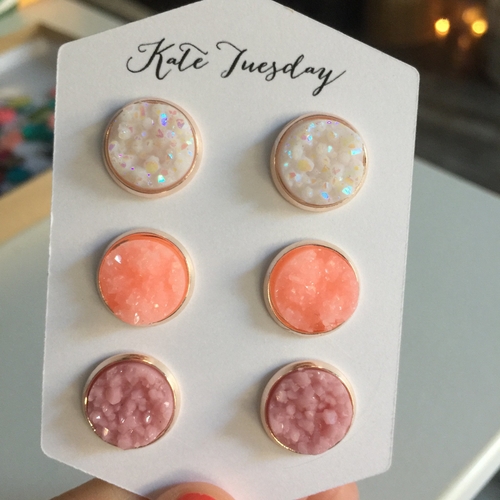 Love of Spring Druzy Earrings Set