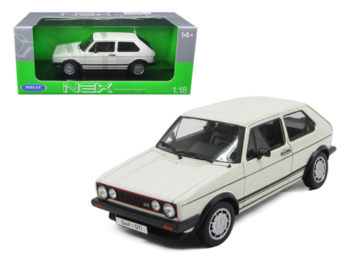 Volkswagen Golf 1 GTI White 1/18 Diecast Model Car by Welly