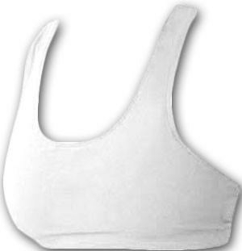 Pizzazz 1213 -WHT -AS 1213 Adult Sports Bra, White - Small
