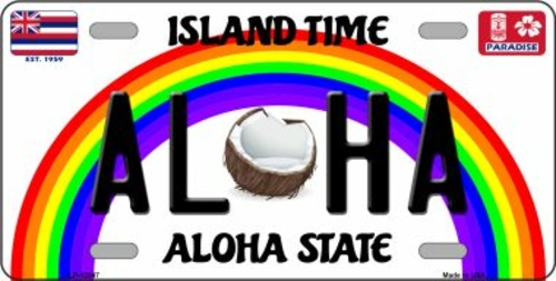 Smart Blonde LP-12547 6 x 12 in. Aloha Coconut Novelty Metal License P