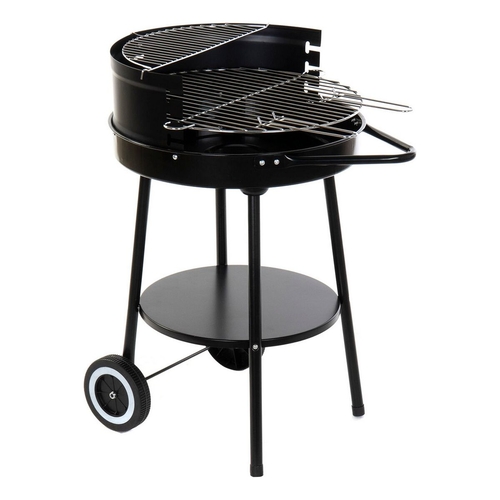 Coal Barbecue with Wheels DKD Home Decor Black Metal Plastic 59 x 49,5