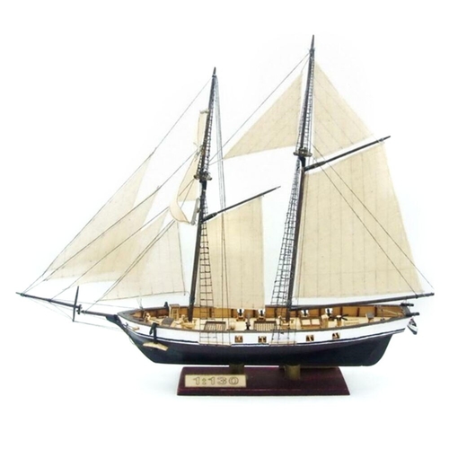 1:130 Gift Retro Children Wooden Assembly Sailing