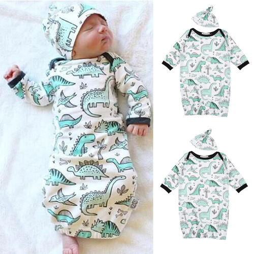 Hot Sale 2Pcs Newborn Sleepwear Robes Infant Baby