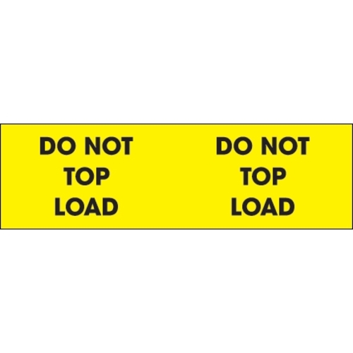 Main Tape Logic DL1226 3 x 10 in. - Do Not Top Load Fluorescent Yellow Labe image