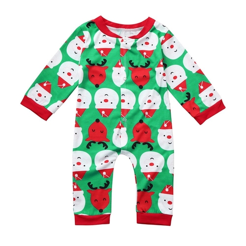 Fashion Cute Christmas Deer Print Romper Jumpsuit