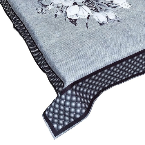 Stitch weave Chennile Soft Fabric Printed Table Cover 36 x 54 Inches,