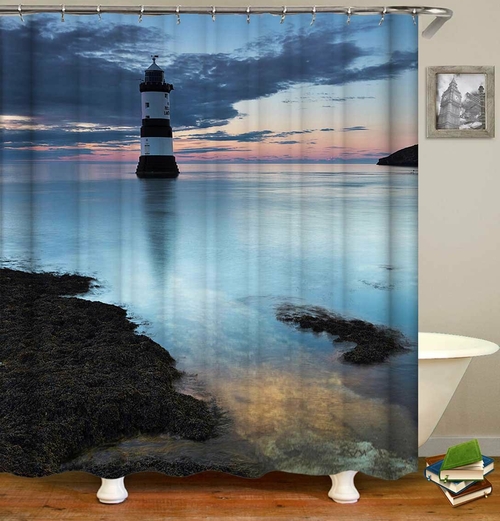 Lonely Lighthouse Shower Curtain