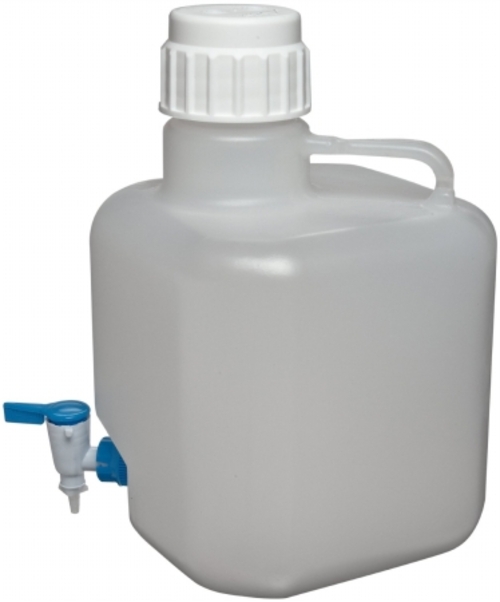dynalab corp 505634-2 carboy square with spigot pp 10 l