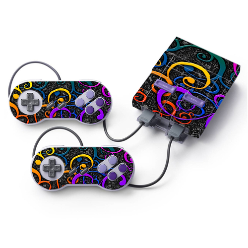 MightySkins NISUNES-Color Swirls Skin for Nintendo Super NES Classic -