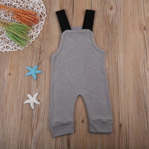 Newborn Infant Baby Boy Girl Romper Jumpsuit Bib