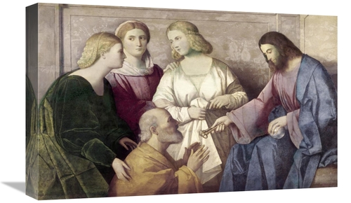 Global Gallery GCS-277012-22-142 22 in. Jesus Gives the Keys to Peter 