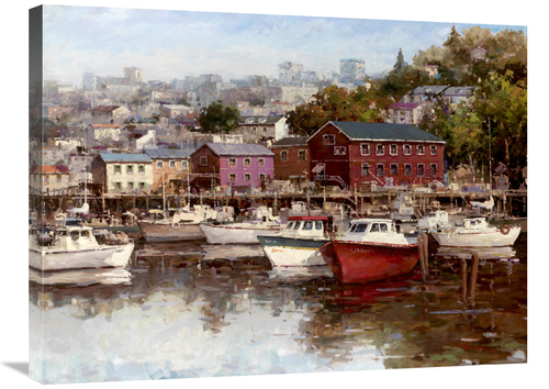 Global Gallery GCS-132390-2432-142 24 x 32 in. Calm on the Harbor Art 