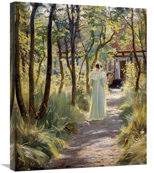 30 in. Marie in the Garden Art Print - Peter Severin Kroyer