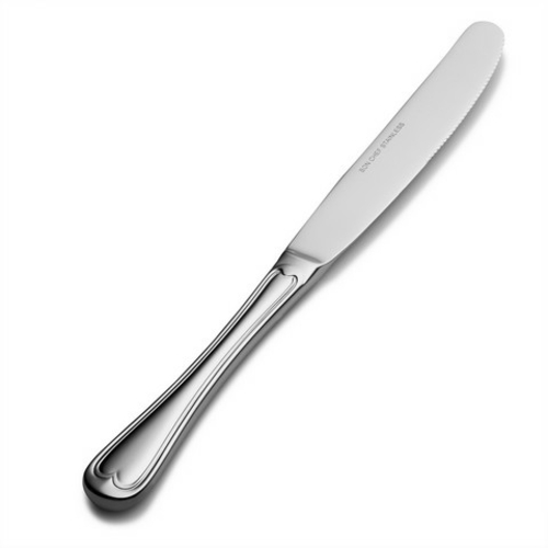 Bon Chef S612 Victoria Euro Solid Handle Dinner Knife, Pack of 12