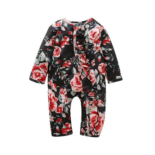 Baby Girls Floral Romper Jumpsuit Autumn