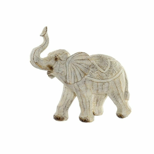 Decorative Figure DKD Home Decor 27 x 12 x 24,5 cm Elephant Beige