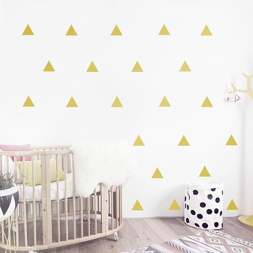 Gold triangle Wall Sticker, Removable home