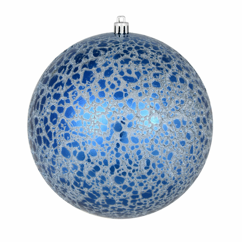 Vickerman N195631D 6 in. Midnight Blue Crackle Ball Ornament - 4 per B